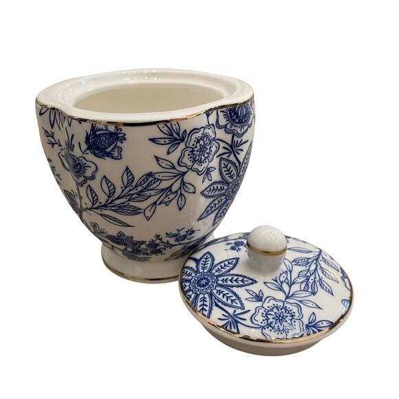 Grace Teaware Fine Porcelain Creamer & Sugar Blue & White Floral Gift Set New - Picture 11 of 16